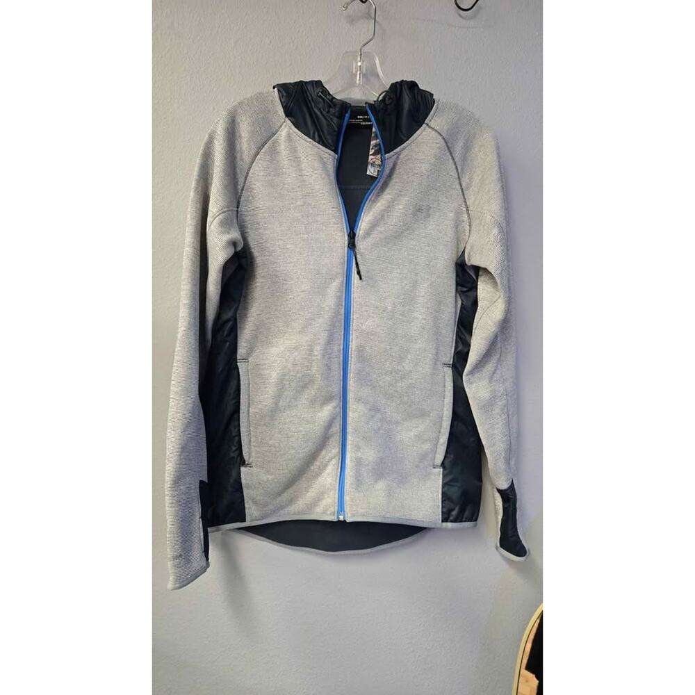 Under Armour ColdGear Hybrid Full Zip Hooded Jacket Gray White Women's‎ S